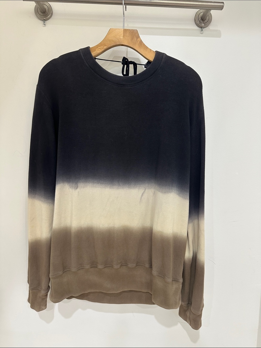 Sky Women's Ombre Crewneck Sweater - Black, Cream & Brown